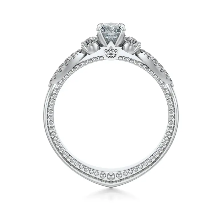 Pierścionek białe złoto z diamentami AJPZ_069